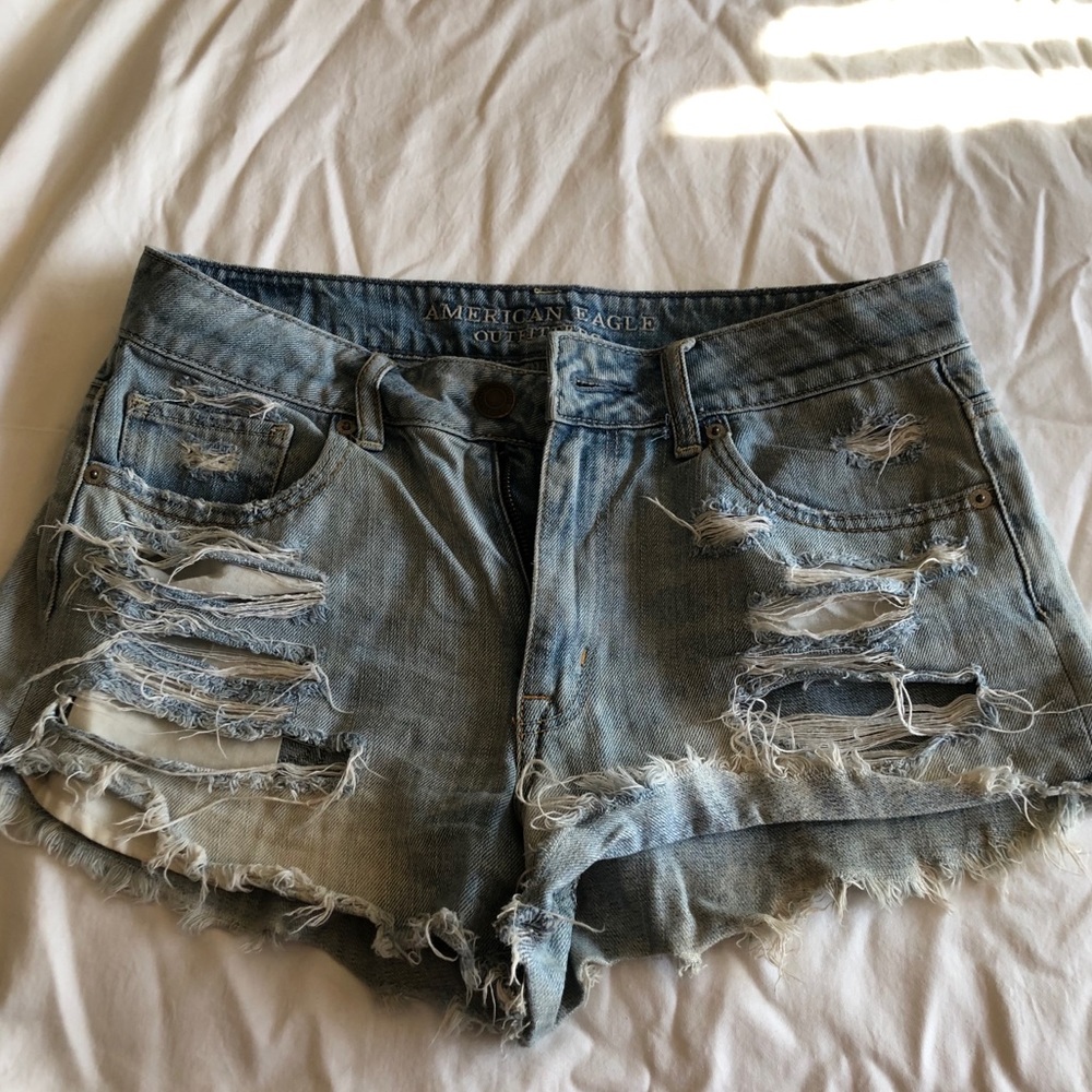 American Eagle Hi Rise Festival jean shorts